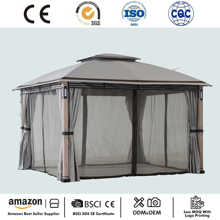 2 tir dvorišče mehko top gazebo