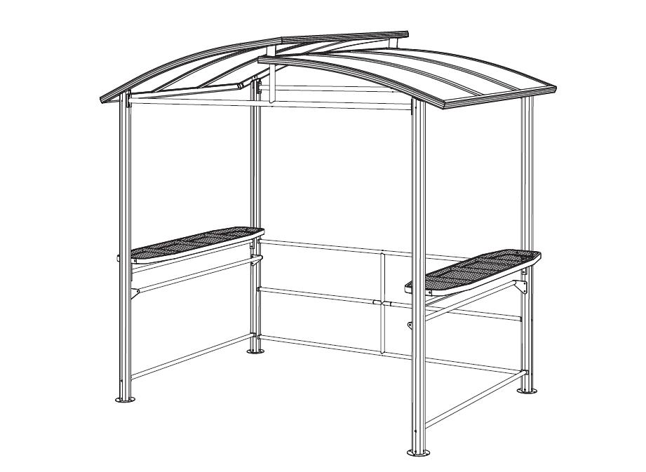 Kako namestiti BBQ gazebo 8 ft x 5 ft Navodila za trdo streho