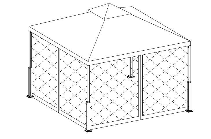 10X10Ft Patio Garden Gazebo Vodnik za namestitev