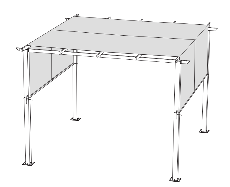 10'x10 'Ravni zgornji vodniki za izdelke Pergola
