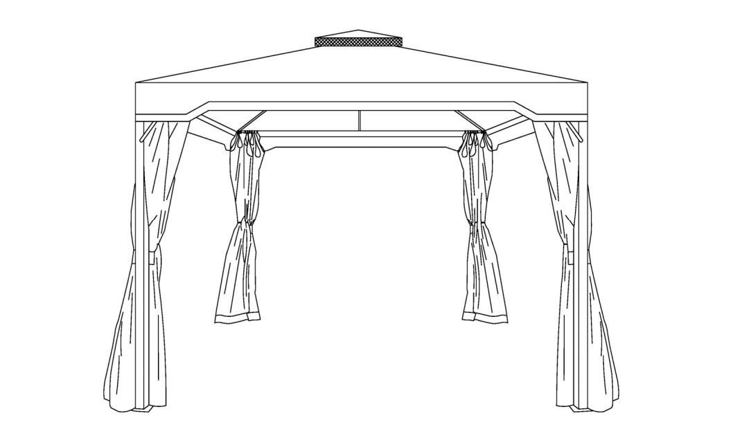 10 ft x 10 ft Iron Patio Gazebo Guide
