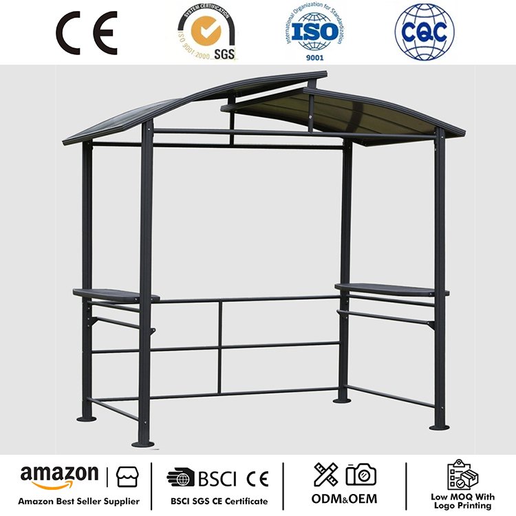 8' x 5' BBQ Patio Baldahin Trda streha Gazebo