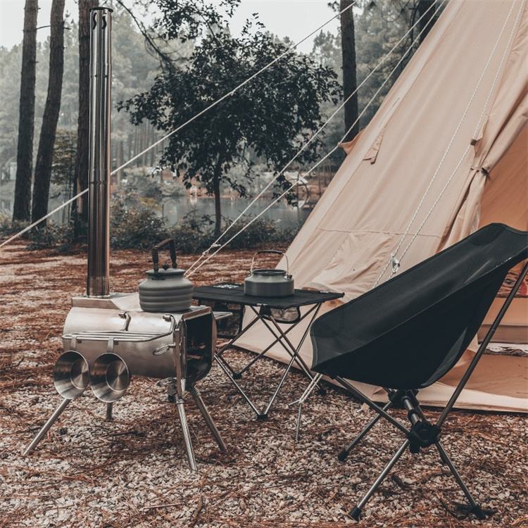 Kampiranje peči za drva