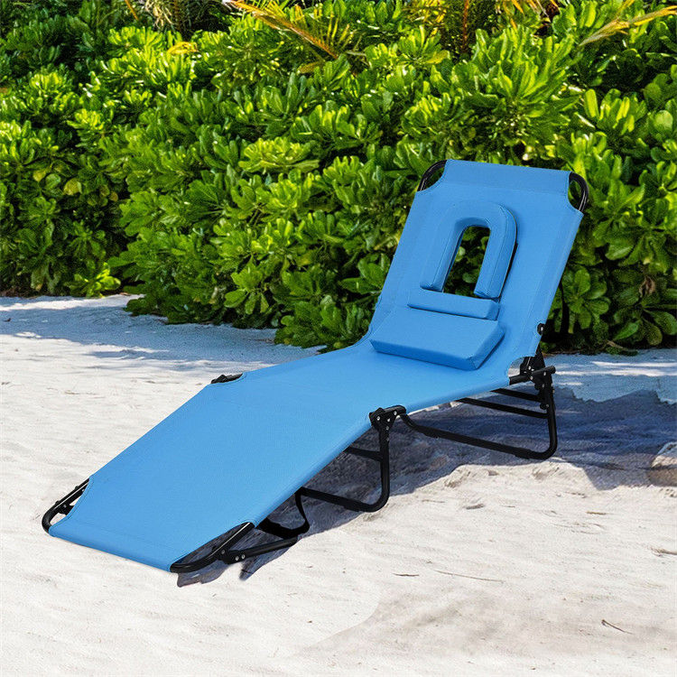 Zunanji zložljivi ležalnik za plažo