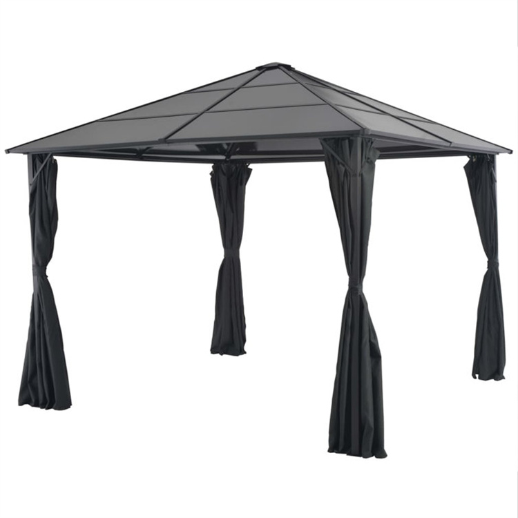 Paviljon za teraso z zaveso iz aluminija
