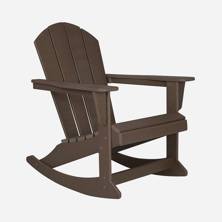 Zunanji plastični gugalni stol Adirondack